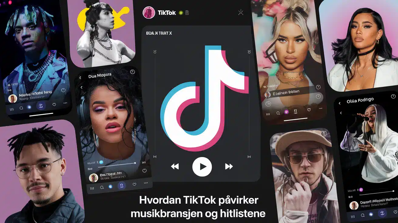 Hvordan tiktok påvirker musikkbransjen og hitlistene – illustrasjon