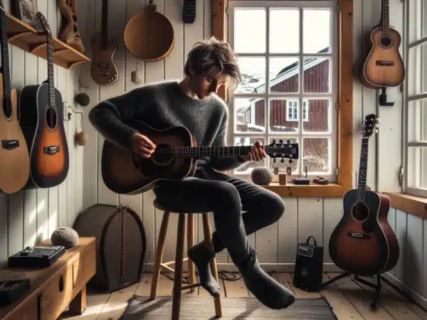 Beginner choosing between classical acoustic and electric guitars in norway
